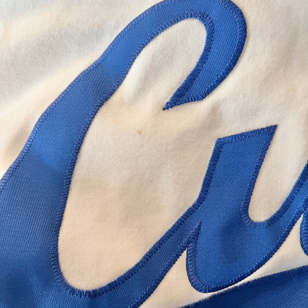 Chicago Cubs Majestic Men's Vintage 3/4 Sleeve Baseball Top 100% Cotton Sz Large - Picture 6 of 7